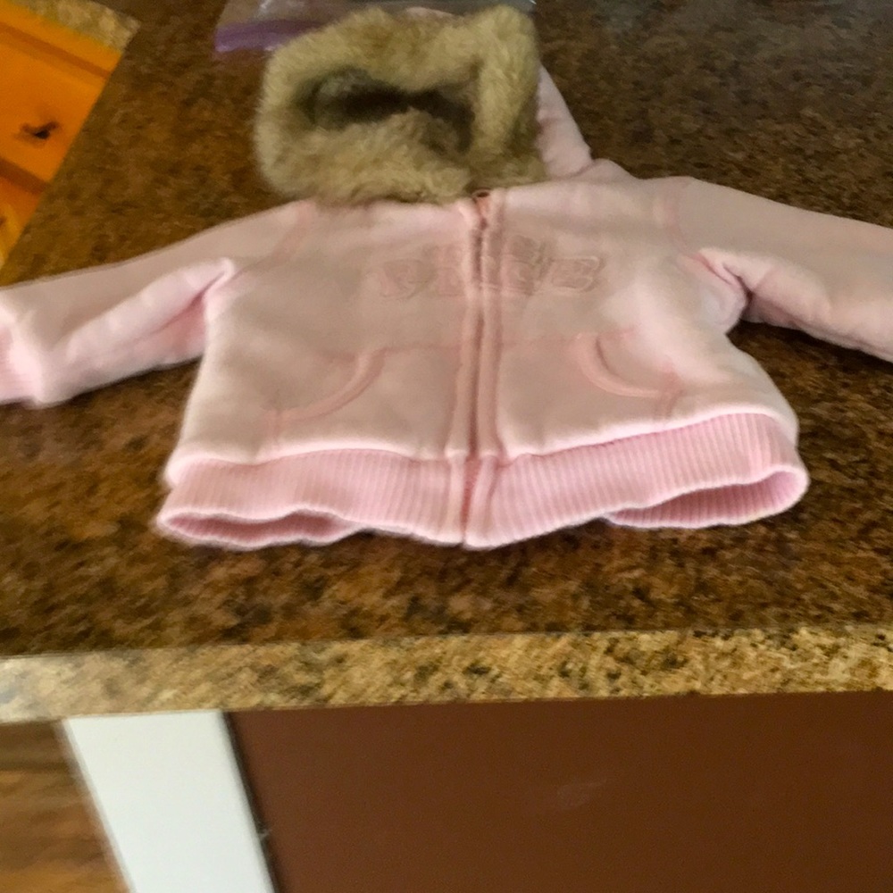 Fur lined pink jacket